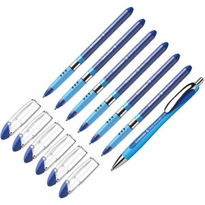 Schneider Kugelschreiber Slider Basic XB blau, 50-151277, inklusive Kugelschreiber Rave, 7 Stück