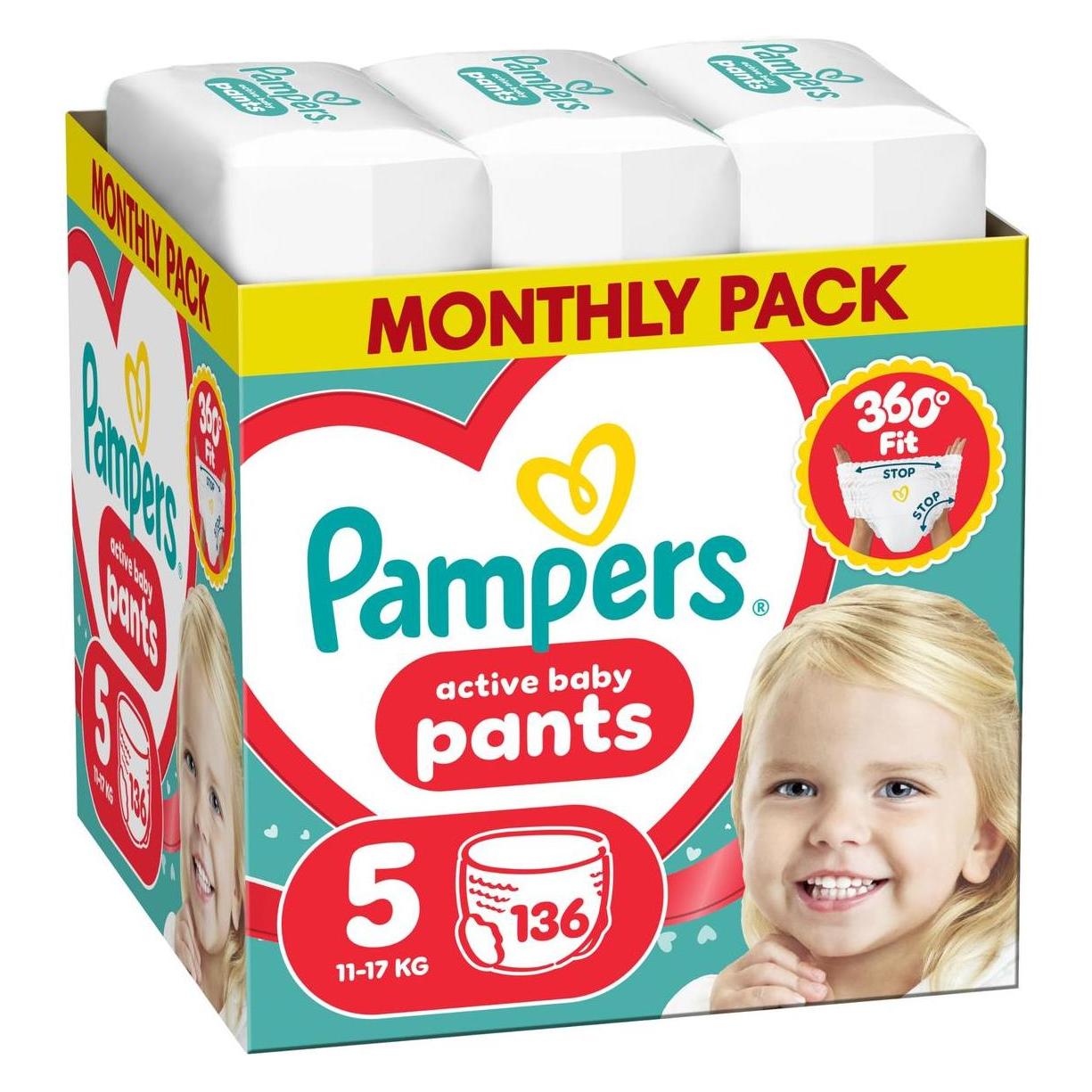 Pampers Pants Size 5 136 Pieces Comfortable And Reliable Diaper Pants For Your Baby (Gr. 5, 136 Stk.) (69641753)