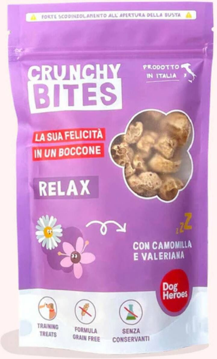 Dog Heroes Crunchy Bites Relax Snack Naturali per Cani 80 g