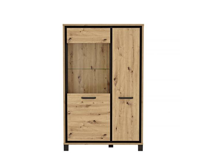 Highboard Trondheim 161 x 101,4 x 41,5 cm Artisan-Eiche-Dekor/Schwarz Eiche-Dekor
