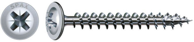 Spax Vis universelle 5 x 20 mm tête arrière cruciforme Z filetage complet 4CUT WIROX A3J (0281010500202)