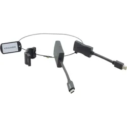 Kramer AD-RING-4 Video-/Audio-Adapter-Kit (Mini DP, HDMI), Video Adapter, Schwarz