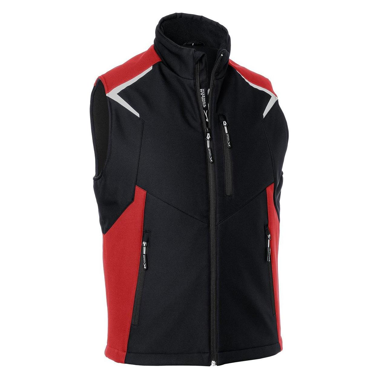 Kübler Bodyforce Softshell Weste Schwarz/Mittelrot 3XL (3XL) (210141)