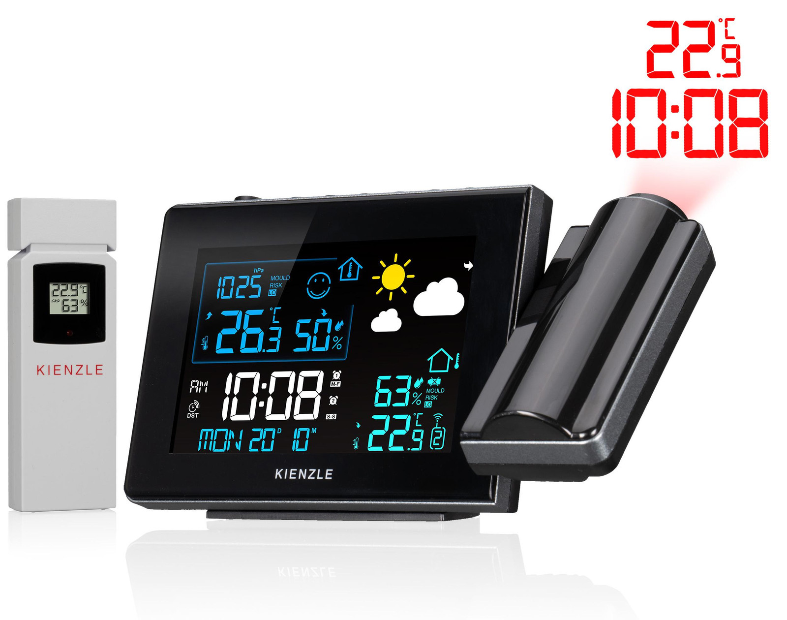 Kienzle Functioneel weerstation met wandprojectie