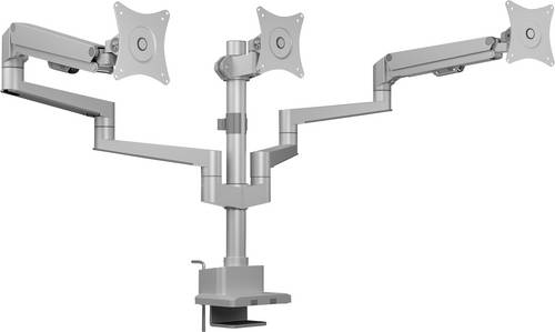 ICY BOX Monitorständer für drei Monitore Monitor-Tischhalterung 3 Display(s) 76,2cm (30 ) Grau, Silber
