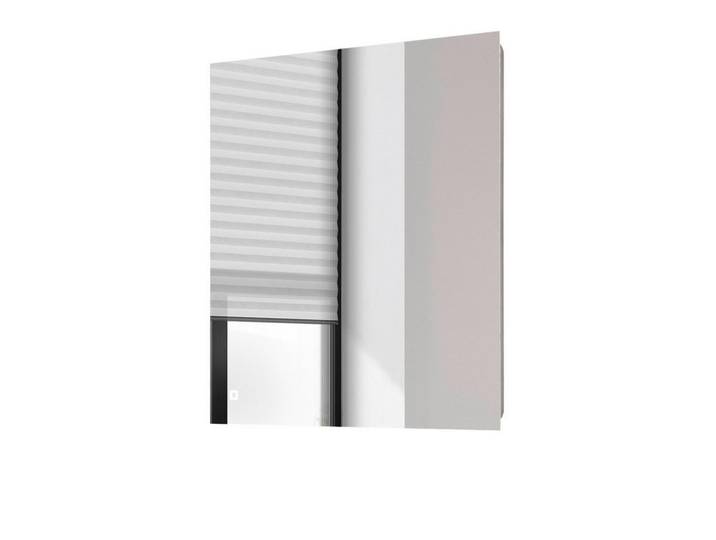 Furn.Design Badspiegel mit LED Beleuchtung und Touchschalter, Badezimmer Spiegel 60 cm, Glide, Weiß, Glas, Uni, 60x65x3 cm, Badezimmer, Badezimmerspiegel, Badspiegel