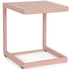 Beistelltisch Konnor aus Aluminium, modernes Design, Rose, quadratisch, pflegeleicht