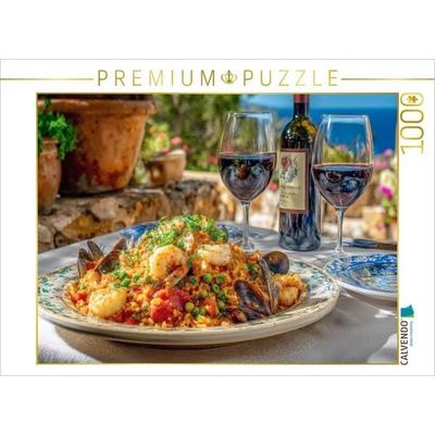 CALVENDO Puzzle Köstliche Paella mit Krustentieren und Meeresfrüchten | 1000 Teile Lege-Größe 64x48cm Foto-Puzzle für glückliche Stunden, Sonstige von