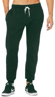 Bella + Canvas 3727 Sponge Fleece Joggers Pant in Forest Green size 2XL   Polyester Blend B3727, BC3727