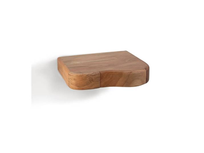 Table flottante irrégulière en bois beige L 45 cm