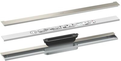 Hansgrohe Drain Duschrinne 42525800 700mm, Fertigset, zur Wandmontage, Edelstahl optic