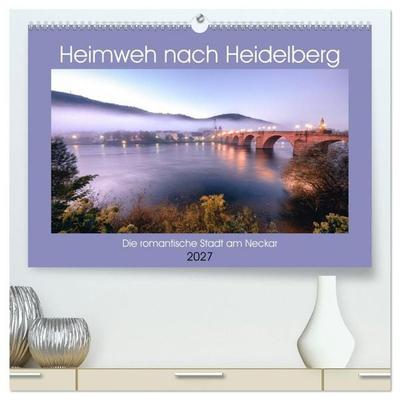 Heimweh nach Heidelberg - Die romantische Stadt am Neckar (hochwertiger Premium Wandkalender 2027 DIN A2 quer), Kunstdruck in Hochglanz