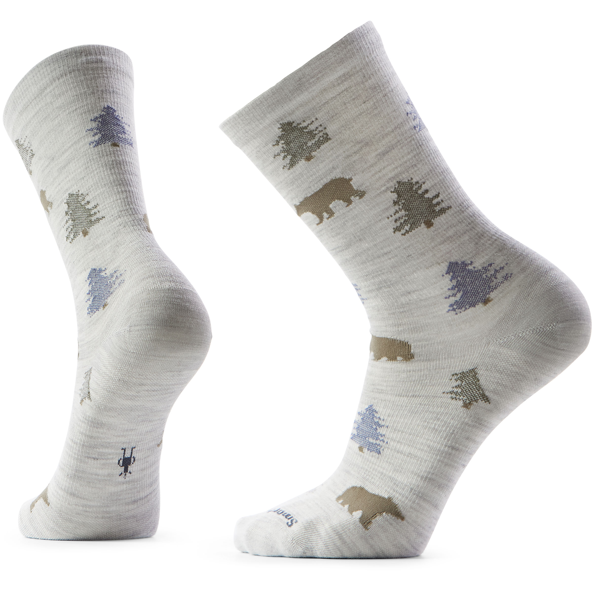 Smartwool Everyday Through The Trees Herren Freizeitsocken grau Größe 46 Lifestyle Widerstandsfähig Merinowolle