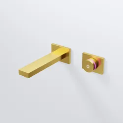 Steinberg Serie 390 iFlow - Vollelektronische Wand-Waschtisch-Armatur, Gold gebürstet 390 1816 BG
