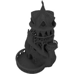 Feldherr Würfelturm Druid Schwarz 3D-gedruckt für Tabletop und Rollenspiele (Kunststoff)