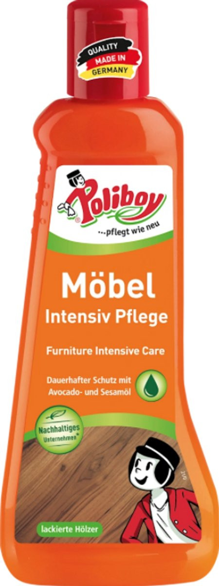 Poliboy Intensieve meubelverzorging voor alle houtsoorten met avocado- en sesamolie - 200 ml