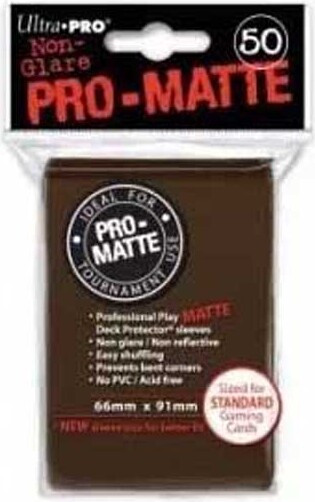 Ultra Pro Deck Protection Standard Sleeves Pro-Matte Non Glare Bruin 50 stuks (66 x 91 mm)