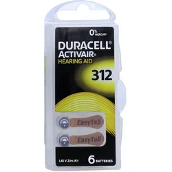 Batterie für Hörgeräte Duracell 312 6 ST