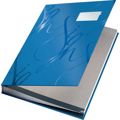 LEITZ Unterschriftsmappe Design 18 Fächer blau