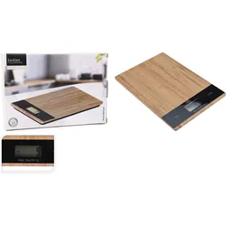 Küchenwaage EMMA (LBH 22,50x15,50x2,50 cm) - braun - LBH 22,50x15,50x2,50 cm