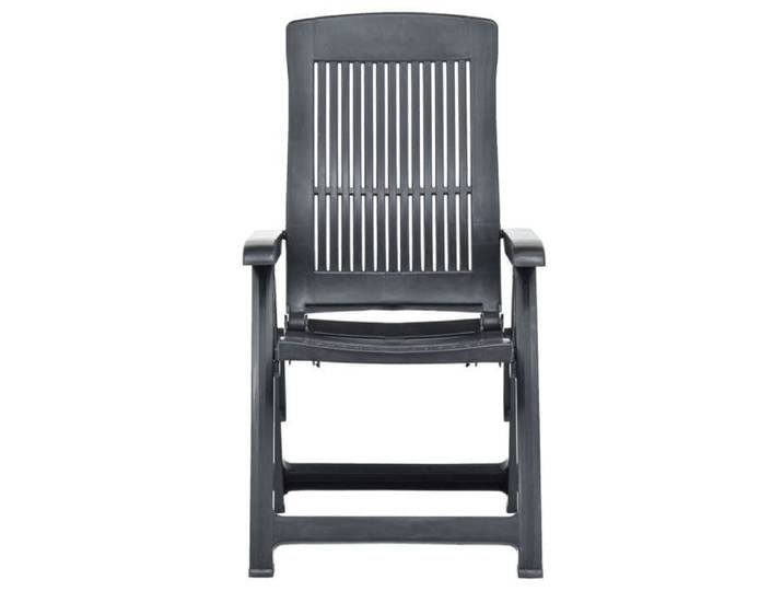 Elégant Chaises inclinables de jardin (lot de 2) - Fauteuil de Jardin Chaise d'extérieur Plastique Anthracite - L60 x l61 x H109cm