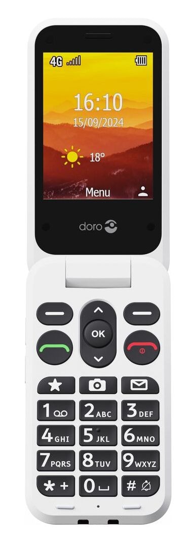 Doro 4G Smartphone 7,11 cm (2.8 Zoll) 2 MP Single SIM Leva L30 (Rot, Weiß) 8760