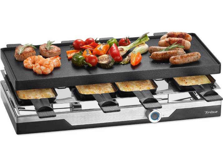 TRISA Raclette Premium 8 Personen , silber (silberfarben), Raclettes, Raclette