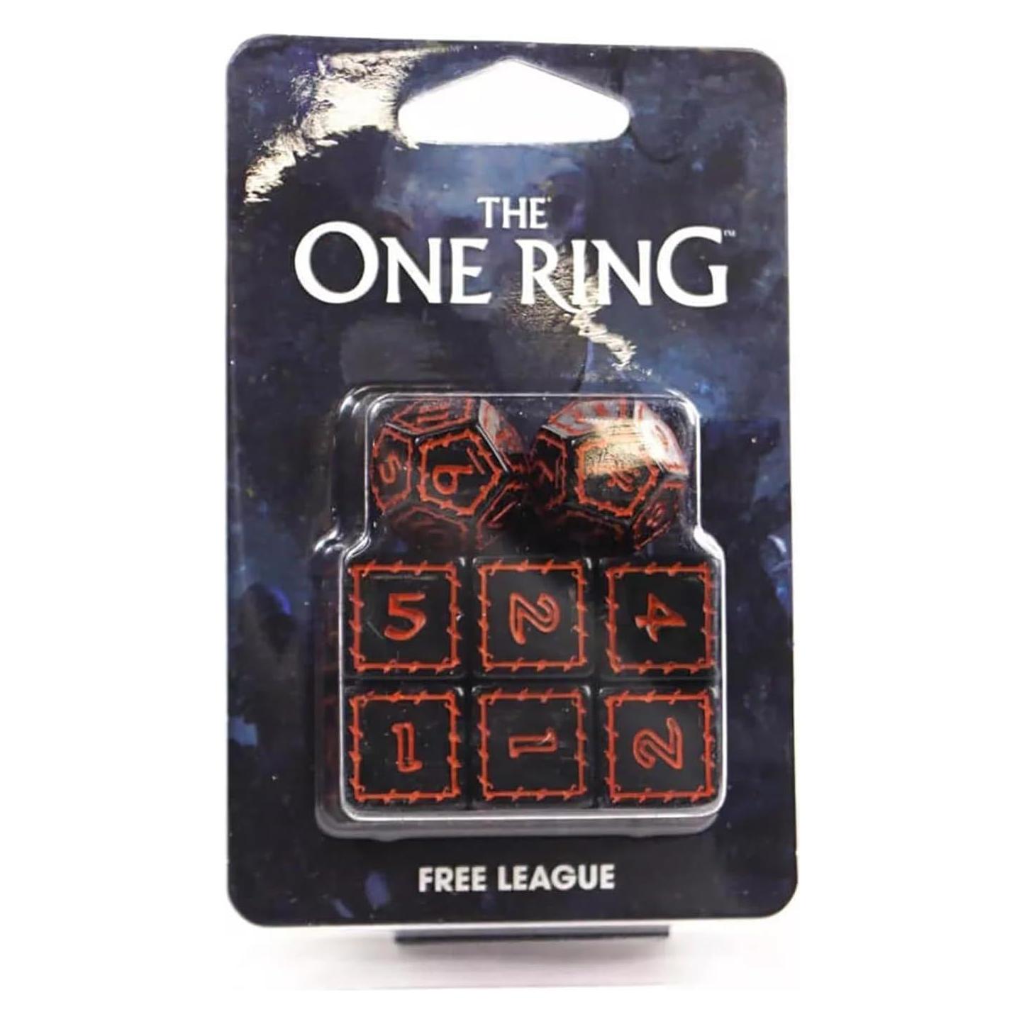 FreeLeague The One Ring RPG Black Dice Set (FLF-TOR007-7350105220487)