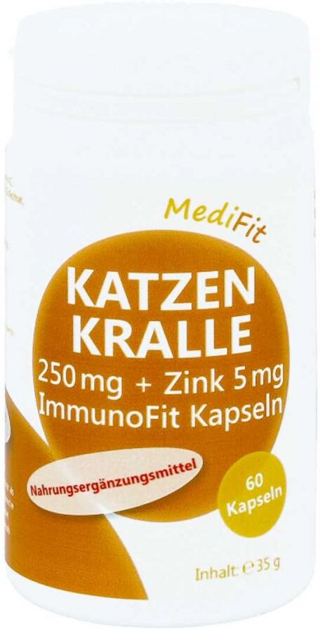 ApoFit Katzenkralle 250 mg+Zink 5 mg Immunofit Kapseln 60stk