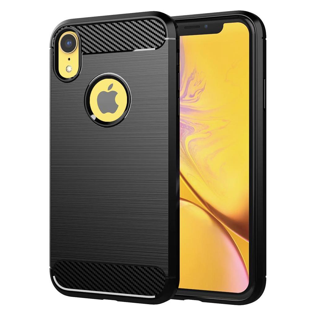 Techsuit - Carbon Silicone - iPhone XR - Black (Apple iPhone XR) (56337372)