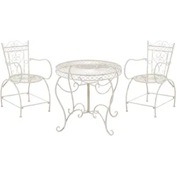 CLP nostalgische Sitzgruppe Sheela aus Eisen antik-creme