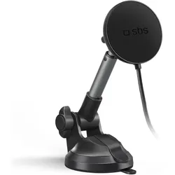SBS Kabellose Teleskop-Autohalterung mit Saugnapf für Smartphones und iPhones, Smartphone Halterung, Schwarz