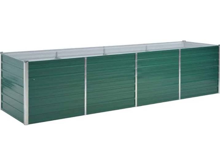 vidaXL Garten-Hochbeet Verzinkter Stahl 320x80x77 cm Grün
