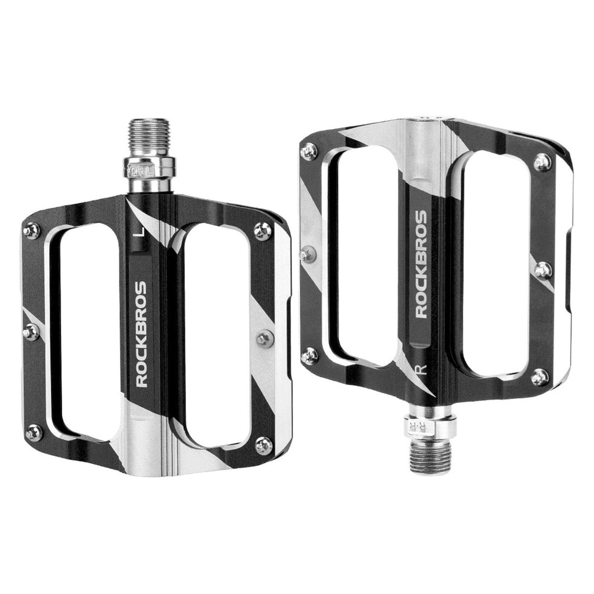 Rockbros Pedały rowerowe K306-BK MTB aluminiowe - czarne (5907769390746)