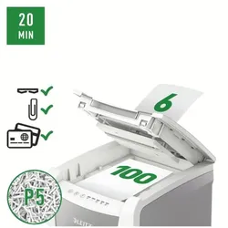 Leitz IQ Aktenvernichter »Small Office 100« P5 weiß, 22x53x43 cm