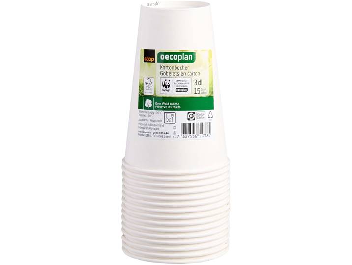Oecoplan Kartonbecher 3dl 15 Stück