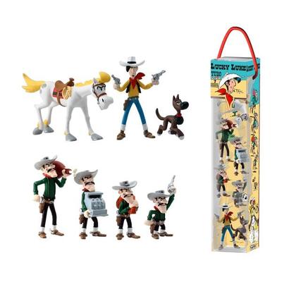 TUBO 7 FIGURINES LUCKY LUKE
