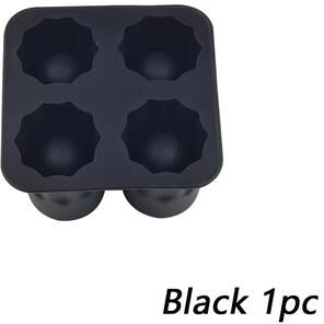 The Handy Homestead Silicone Ice Shot Glass Mold Cup Cocktail Ice Cube Tray black