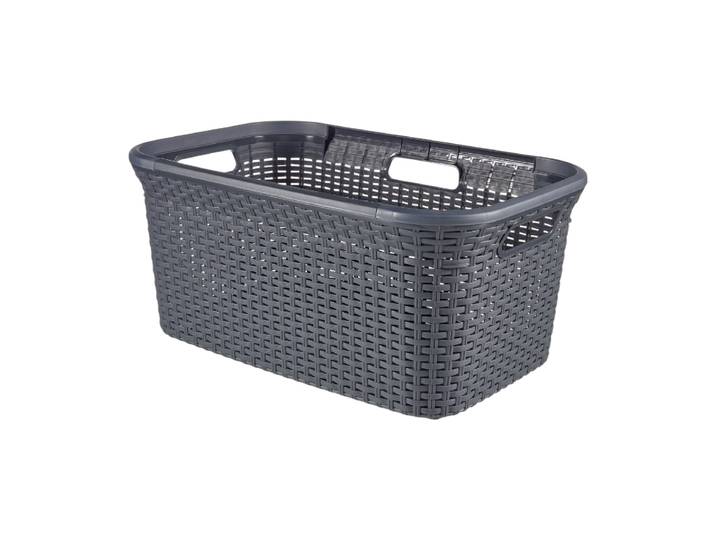 Curver Style wasmand - 45 liter - wasmand - antraciet - premium opbergoplossing, duurzaam kunststof, moderne huisorganisatie
