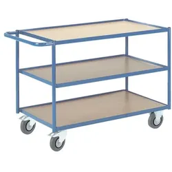 ROLLCART Tischwagen mit 3 Etagen »28 kg« blau, 99x82x50 cm