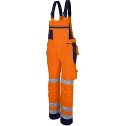 QUALITEX HIGH QUALITY WORKWEAR Latzhose PRO WS warnorange/marine Damen: 58 Herren: 64