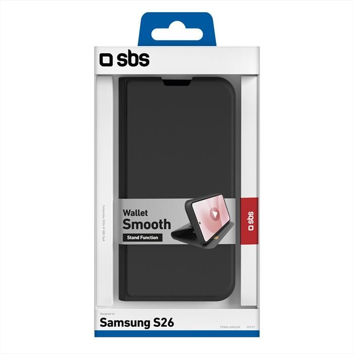 SBS Cover Wallet Smooth Per Samsung S26 Pro-nero