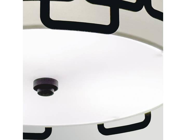 Plafonnier Sabina, noir, Ø 38 cm, métal/tissu - HINKLEY - Salon / séjour - Moderne - À ampoule unique