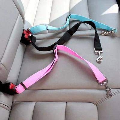 Uplift Essentials Universal Dog Car Seat Belt Safety Lead Durable Adjustable Vehicle Travel Restraint green