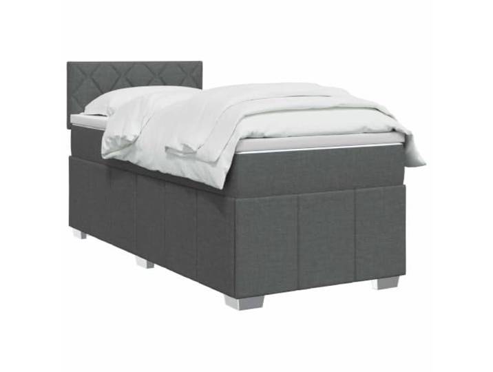 vidaXL Boxspringbett mit Matratze Dunkelgrau 90 x 190 cm Stoff Passt die Unterstützung an deine gewünschte Höhe an, Beleuchte deinen Raum mit flexibler Beleuchtung, Bietet ausgewogene