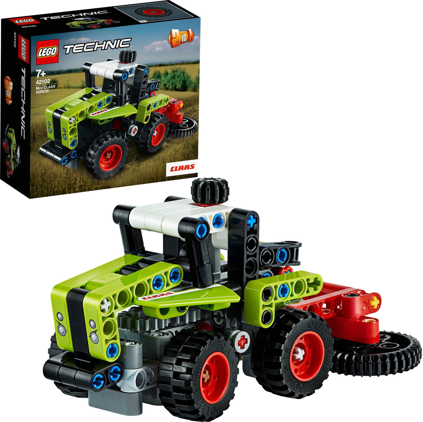LEGO Technic 42102 Mini CLAAS XERION 2-in-1 Tractor en Maaider