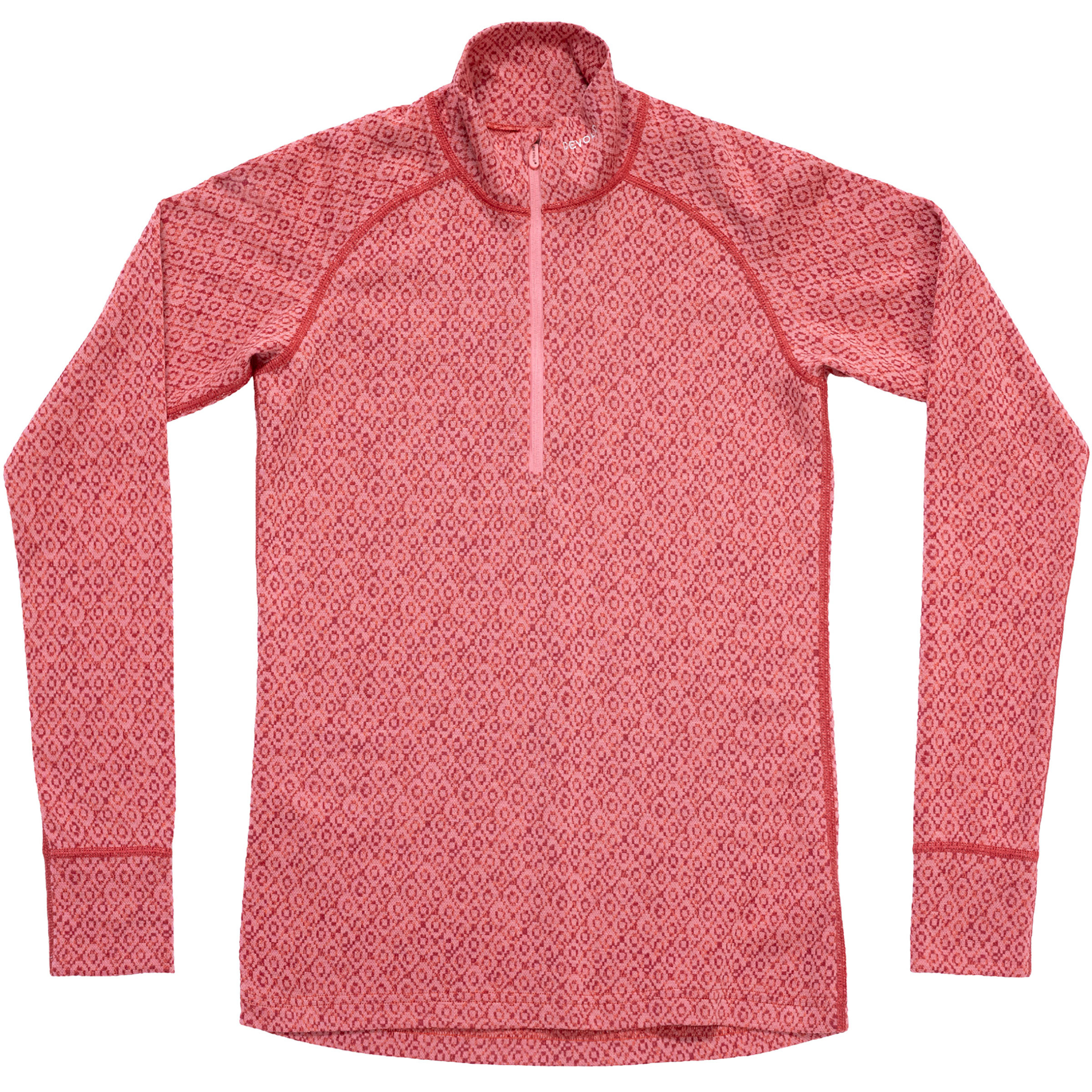 Devold Signature Silk 230 Zip Damen Langarm Unterhemden rosa Größe L Geruchsneutralisierend Merinowolle