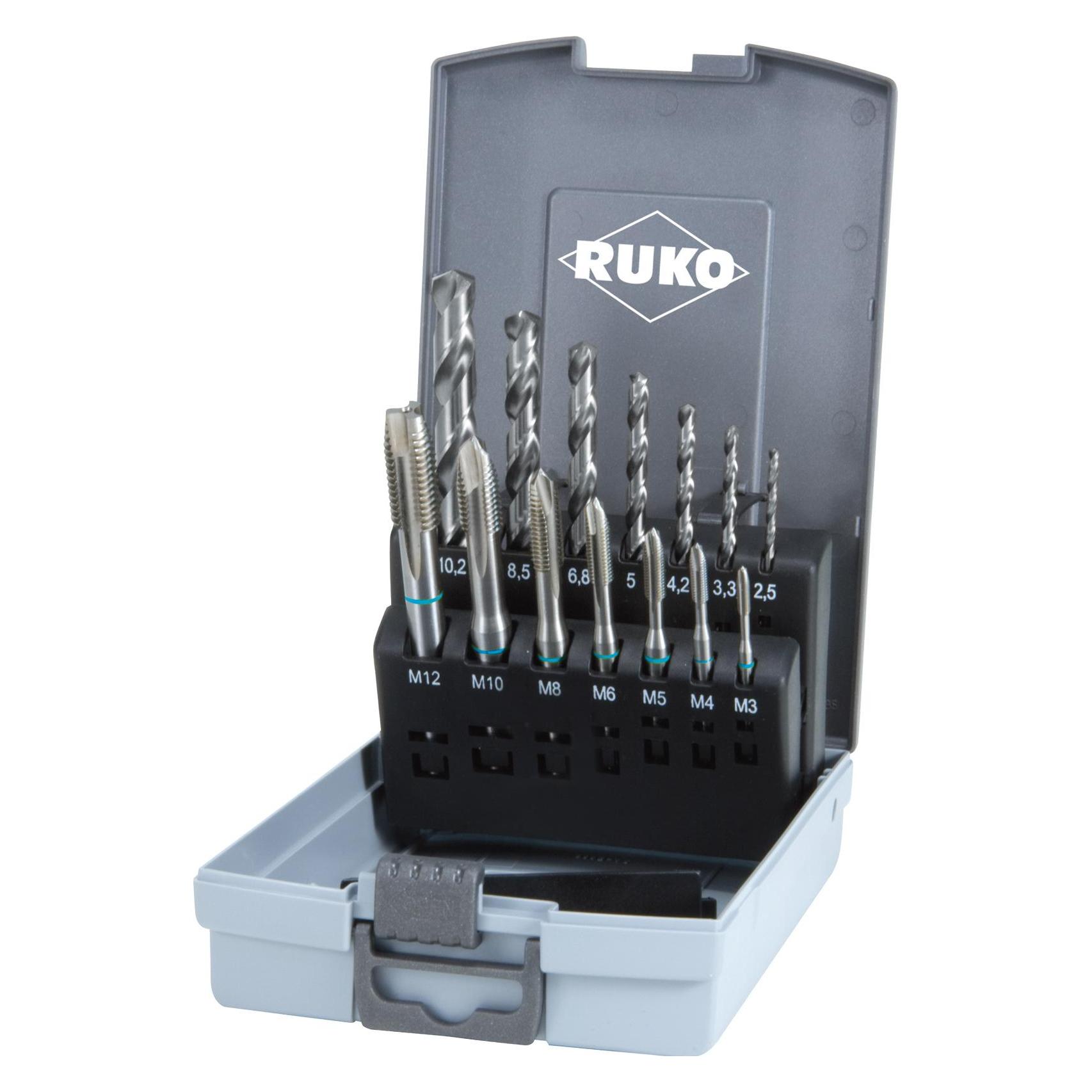 Ruko MaschinengewindebohrerSatz HSS in ABSKunststoffkassette (245048RO)
