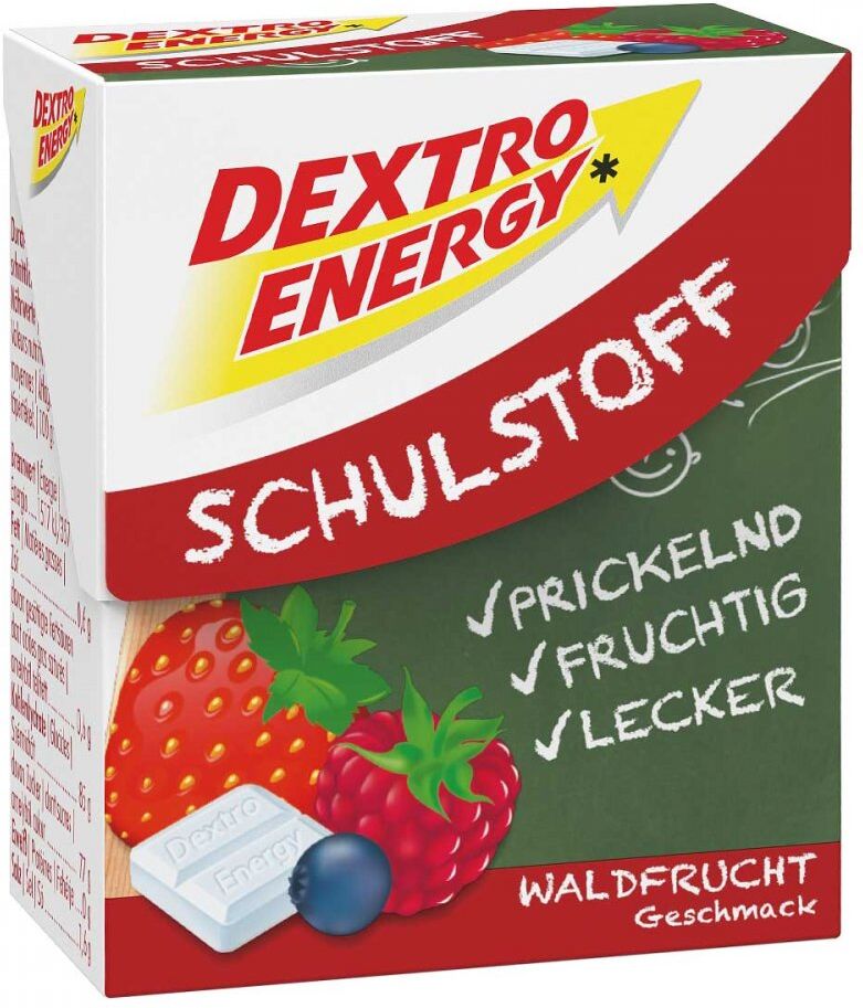 Dextro Energy Schulstoff Waldfrucht Täfelchen