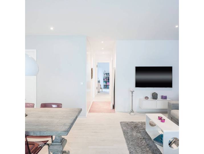 BRUMBERG Einbaustrahler IP65 rund dimmbar weiß IP65,, weiß / opal, für Flurbereich, Aluminium, Downlights